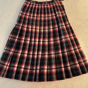 Pendleton pleated wool skirt